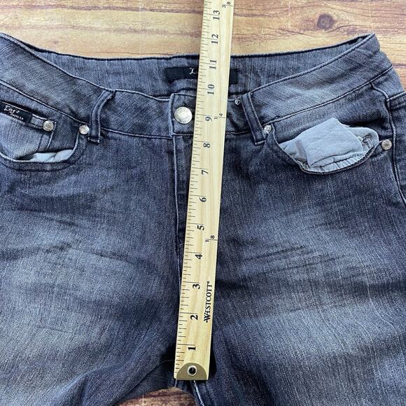 Lings Jeans Womens 11/12 Regular Fit Slim Denim Black Light Wash - Picture 10 of 10